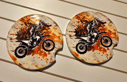 Car Coasters Ceramic - Moto Cross